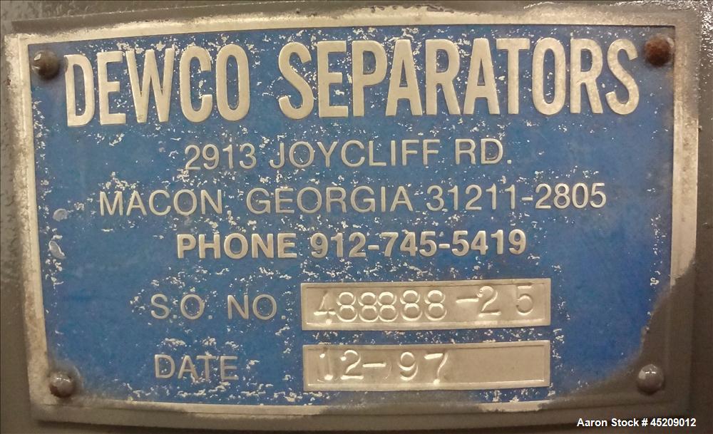 Used Stainless Steel Dewco Screener