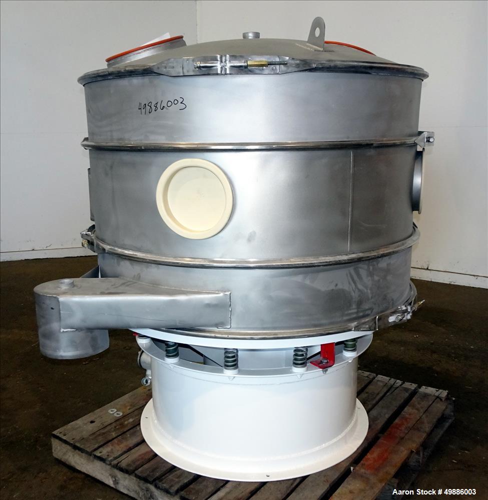 Used Dewco 48" Diameter Vibratory Screener, 304 Stainless Steel.