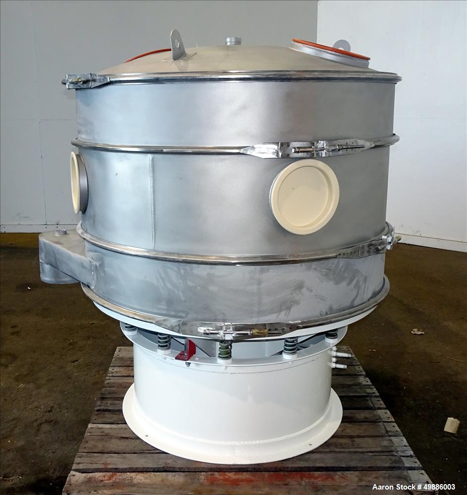Used Dewco 48" Diameter Vibratory Screener, 304 Stainless Steel.
