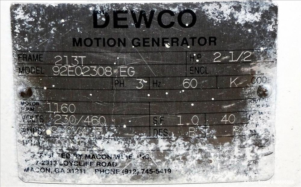 Used Dewco 48" Diameter Vibratory Screener, 304 Stainless Steel.