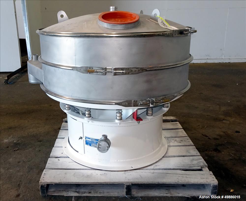 Used Dewco 48" Diameter Vibratory Screener, Stainless Steel
