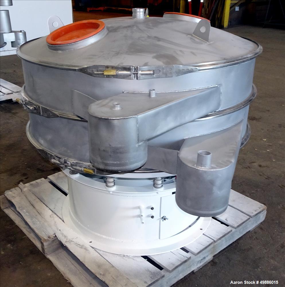 Used- Dewco 48" Diameter Vibratory Screener, Stainless Steel