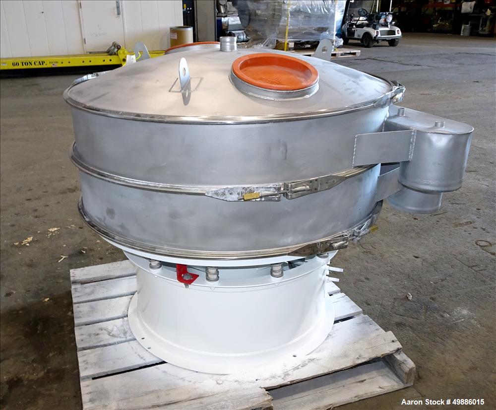 Used Dewco 48" Diameter Vibratory Screener, Stainless Steel