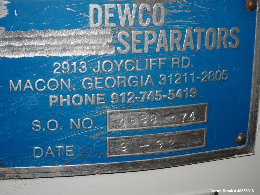 Used- Dewco 48" Diameter Vibratory Screener