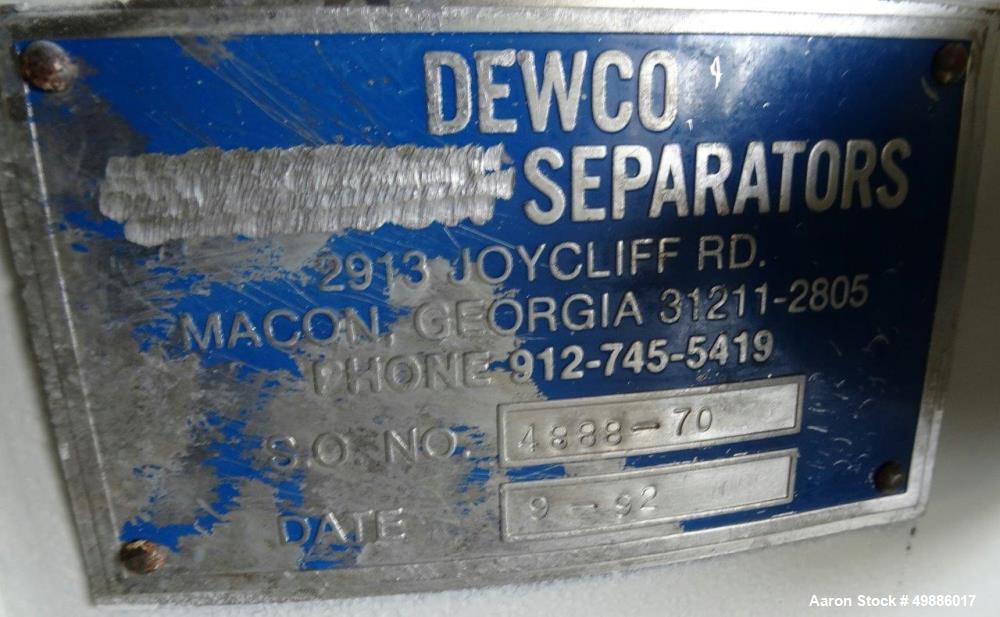 Used- Dewco 48" Diameter Vibratory Screener