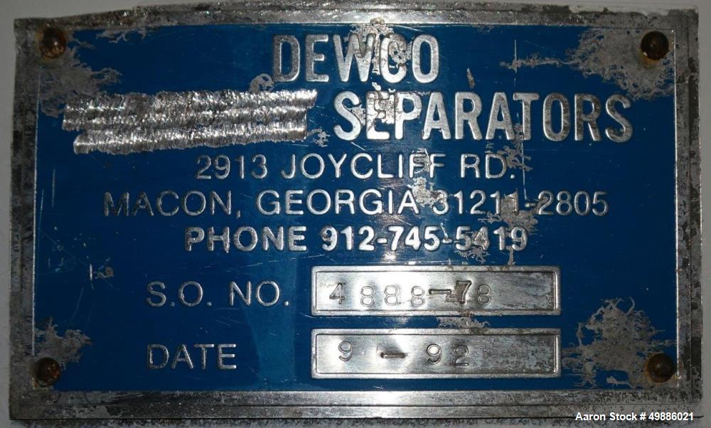 Used Dewco 48" Diameter Vibratory Screener