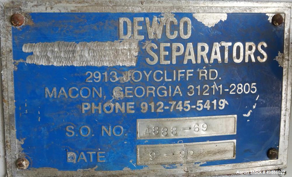 Used- Dewco 48" Diameter Vibratory Screener