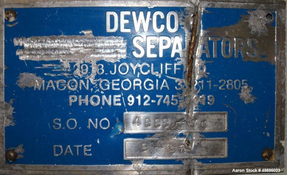 Used- Dewco 48" Diameter Vibratory Screener