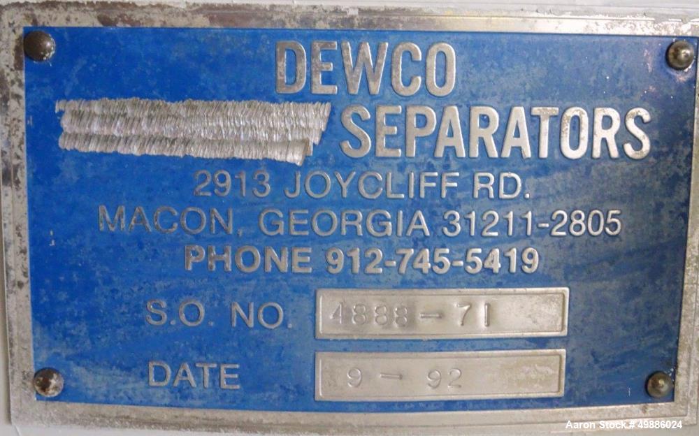 Used Dewco 48" Diameter Vibratory Screener