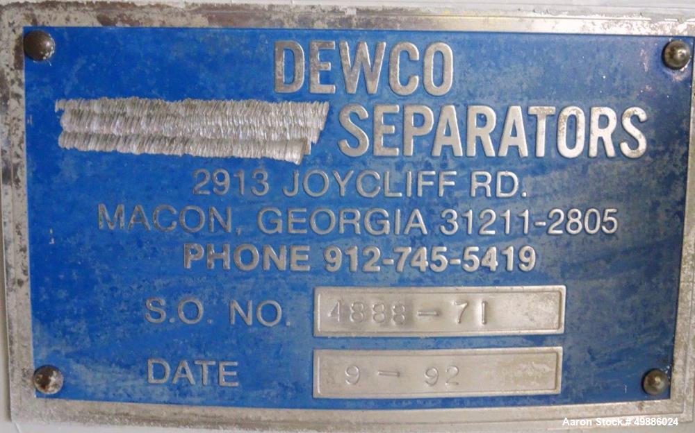 Used- Dewco 48" Diameter Vibratory Screener