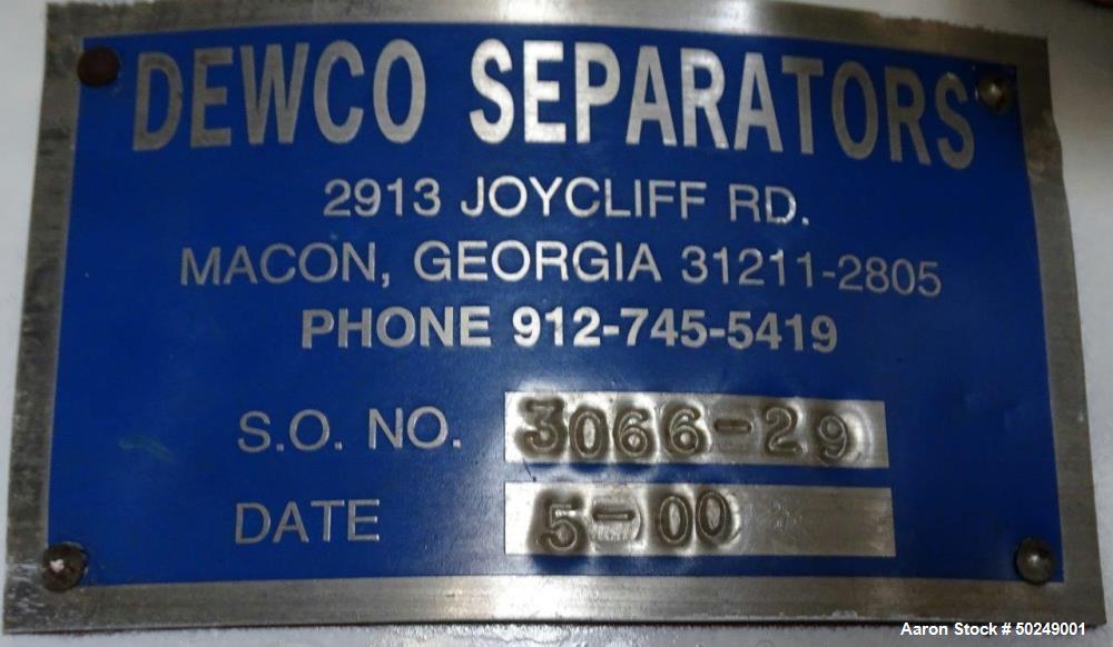 Used- Dewco Separators Screener