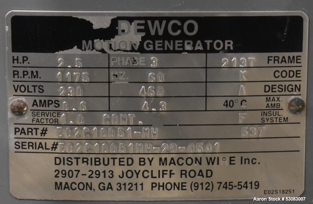 Dewco 48" Diameter Screener, Stainless Steel