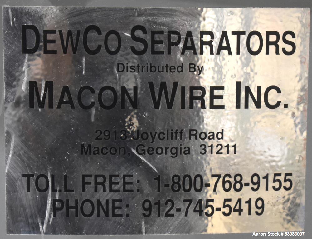 Dewco 48" Diameter Screener, Stainless Steel