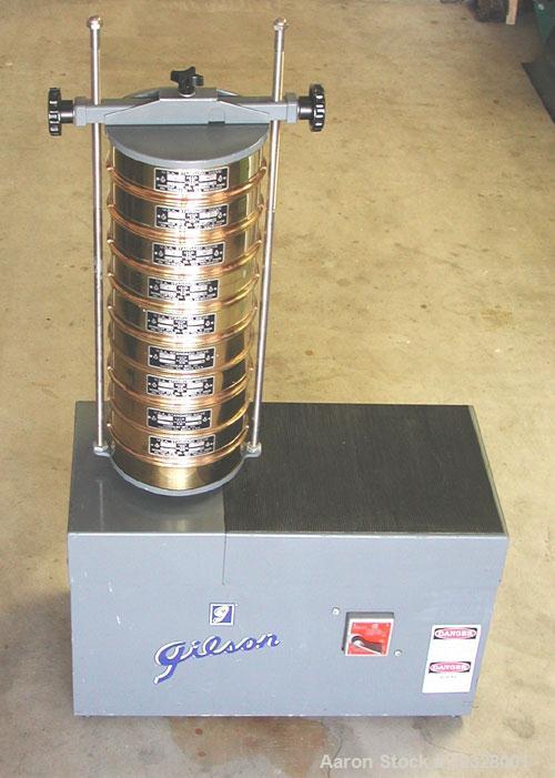 Used Gilson SS 8R Sieve Shaker. 8" diameter sieves, automatic 2 way tapping, perfect circular rotation to cover the widest range of applications. Two direction sieve clamping system. No mounting requ...