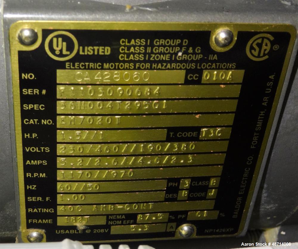 Used- Great Western Manufacturing QA Series In-Line Sifter, Model QA46, 304 Stai