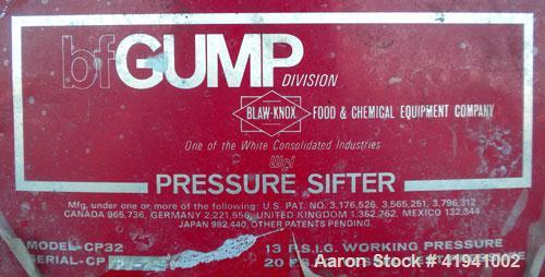 Used Stainless SteelGump Pneumatic In-Line Screener, model CP-32