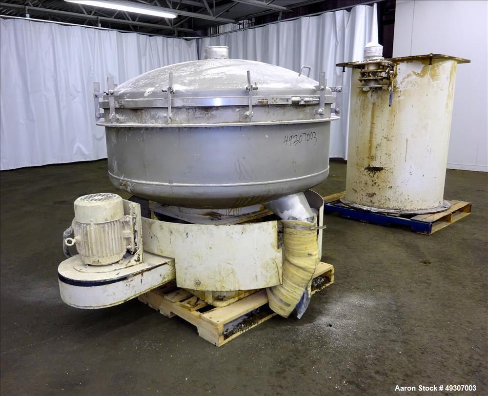 Used Gump Pneumatic Inline Screener, Model CP-43, 304 Stainless Steel.