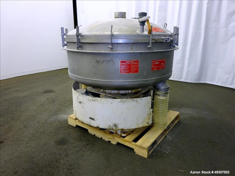 Used Gump Pneumatic Inline Screener, Model CP-43, 304 Stainless Steel.