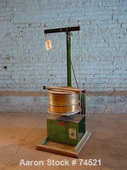 USED: Humboldt sifter, brass, 12" diameter, single deck, 1 separation.Driven by a 1/4 hp, 115 volt motor. Includes cover.