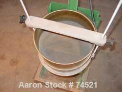 USED: Humboldt sifter, brass, 12" diameter, single deck, 1 separation.Driven by a 1/4 hp, 115 volt motor. Includes cover.