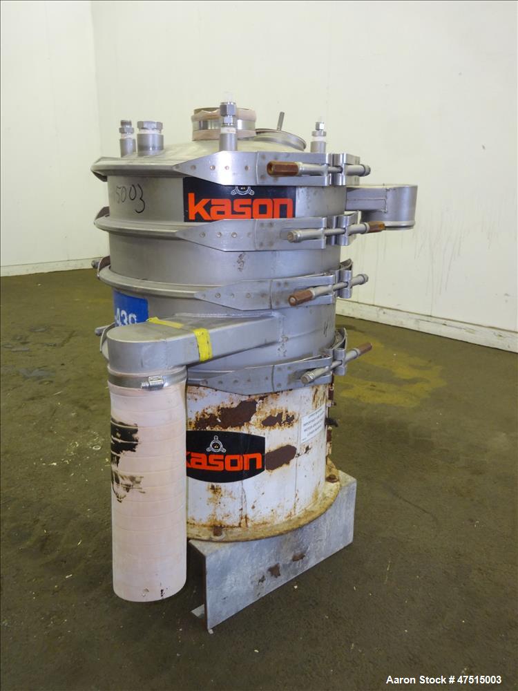Used Kason Screener, Model K-18-2-SS, 304 Stainless Steel.