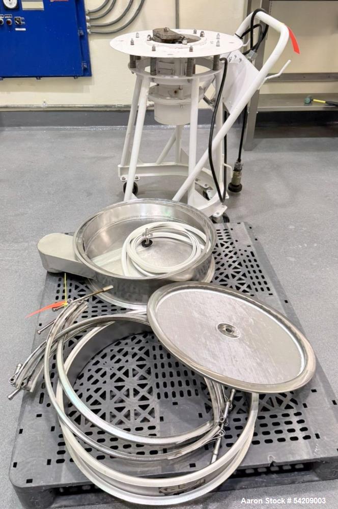 Used Kason Portable 24" Stainless Steel Screener, Model K-24-2-SS-P, Serial# KC-1045. With assorted decks, rings & screen.