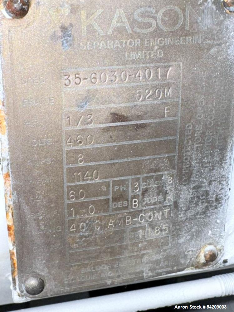 Used Kason Portable 24" Stainless Steel Screener, Model K-24-2-SS-P, Serial# KC-1045. With assorted decks, rings & screen.