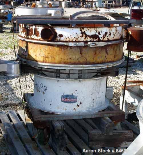 Used Kason Sifter, Model K48-1-SS, Carbon Steel. 48" Diameter single deck, 2 separation, 1 hp motor, 230/460 volt, mounted on carbon steel base with casters, sifter has stainless steel top cover.