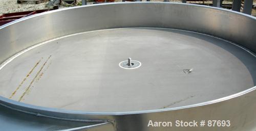 Used Kason Screener, Model K-60-1-SS, Stainless Steel. 60" Diameter, single deck, 2 separation. No top cover or motor. Mounted on a carbon steel base with stainless steel legs.