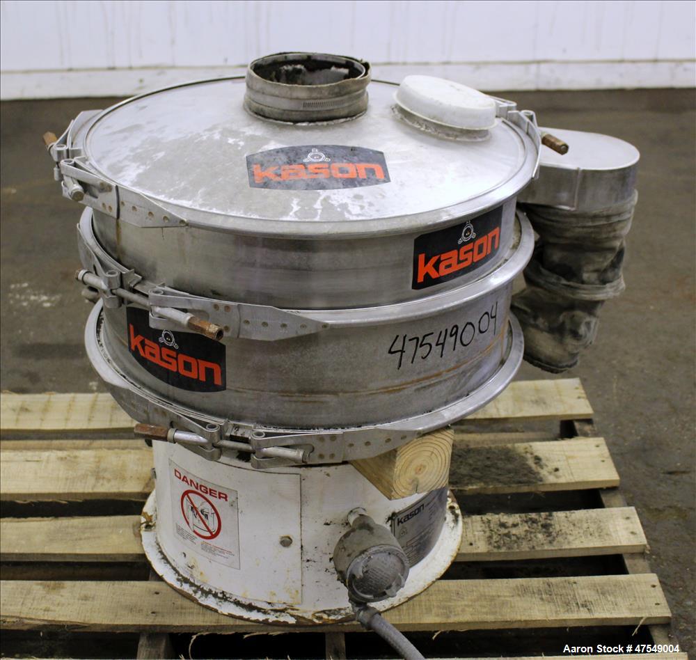 Used Kason Screener, Model K24-1-SS, 304 Stainless Steel.