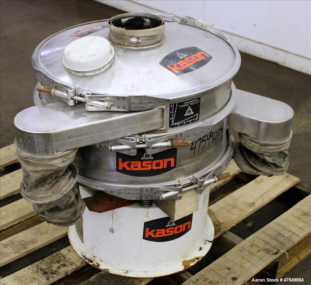Used Kason Screener, Model K24-1-SS, 304 Stainless Steel.