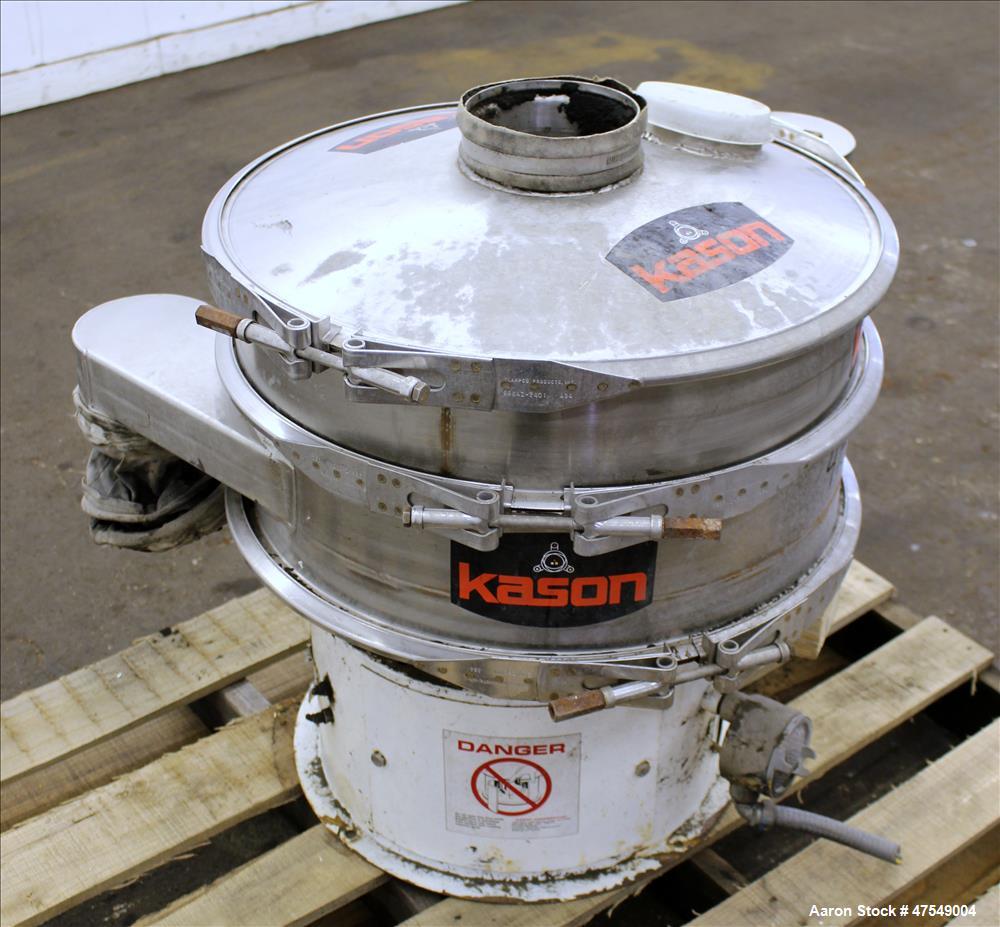 Used Kason Screener, Model K24-1-SS, 304 Stainless Steel.