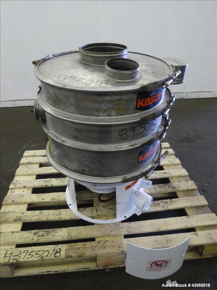 Used Kason Screener, Model K24-2-SS, 304 Stainless Steel.
