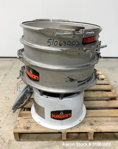 Used Kason Vibroscreen, Model  K-24-2 Stainless Steel, Single Deck.