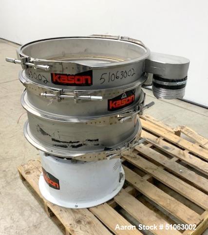 Used Kason Vibroscreen, Model  K-24-2 Stainless Steel, Single Deck.