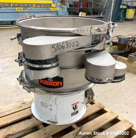 Used Kason Vibroscreen, Model  K-24-2 Stainless Steel, Single Deck.