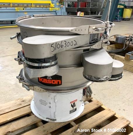 Used- Kason Vibroscreen, Model  K-24-2 Stainless Steel, Single Deck.