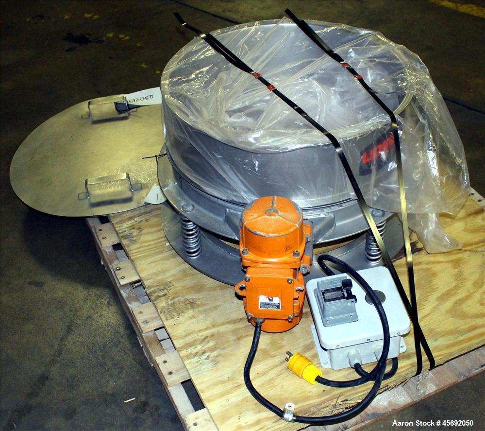 Used Kason Drum Sifter/Scalper, Model K24, Stainless Steel. 24" diameter, single deck, 1 separation. Driven by .23 hp, 115 volt, 1800 rpm motor. Includes top cover. Serial# 116258.