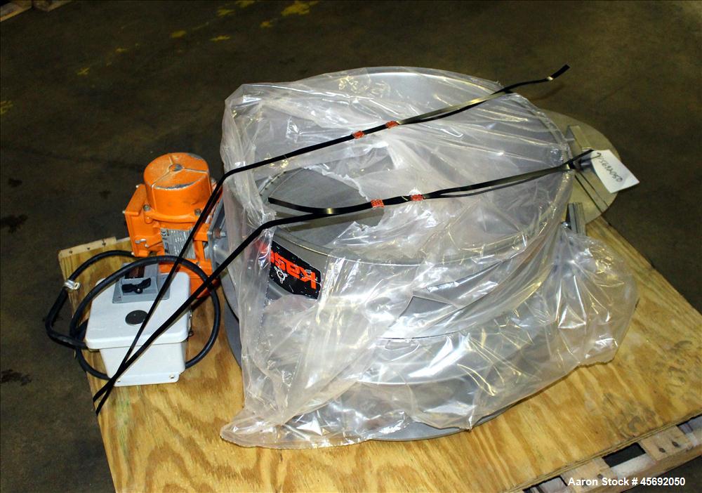 Used Kason Drum Sifter/Scalper, Model K24, Stainless Steel. 24" diameter, single deck, 1 separation. Driven by .23 hp, 115 volt, 1800 rpm motor. Includes top cover. Serial# 116258.