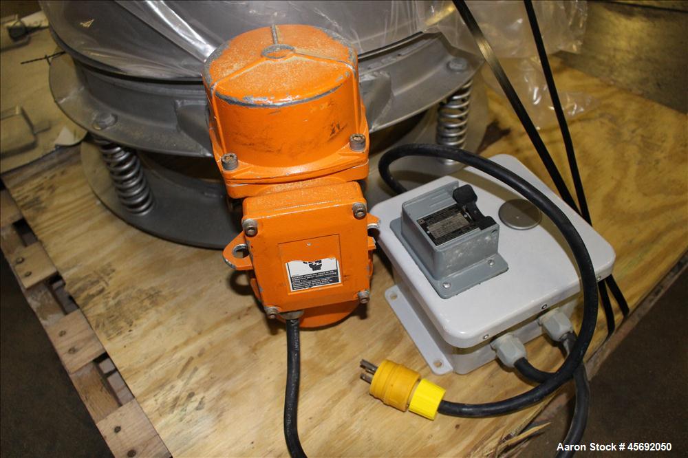 Used Kason Drum Sifter/Scalper, Model K24, Stainless Steel. 24" diameter, single deck, 1 separation. Driven by .23 hp, 115 volt, 1800 rpm motor. Includes top cover. Serial# 116258.