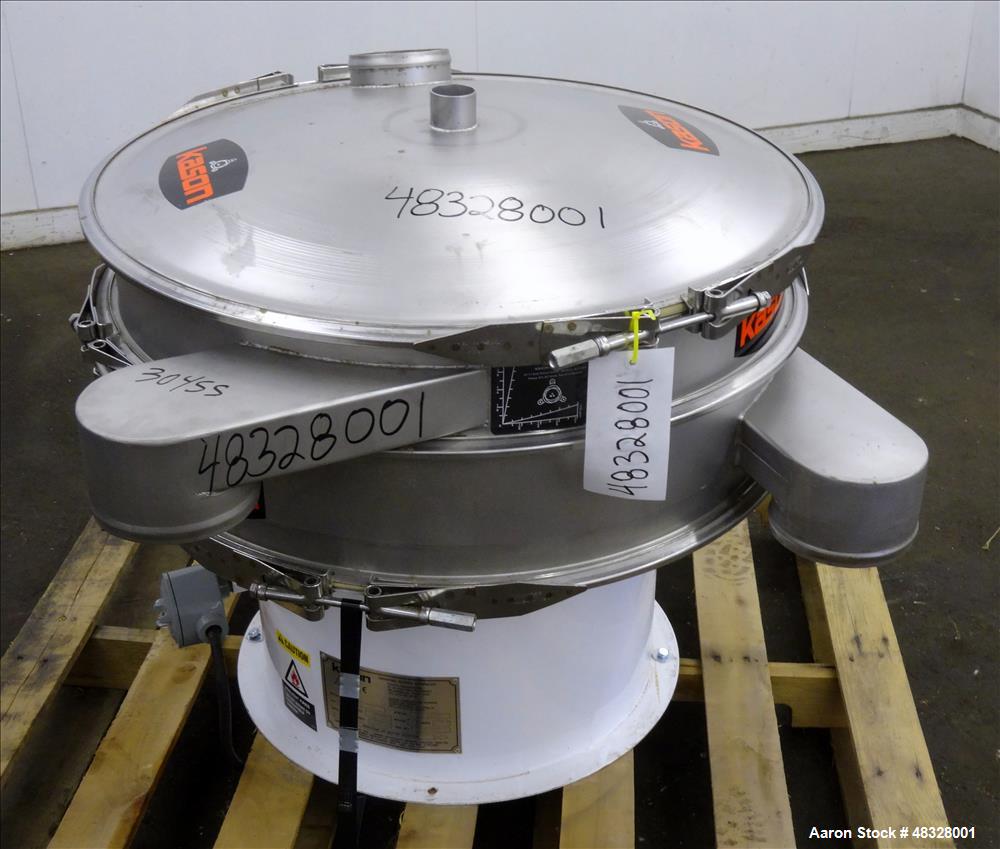 Used Kason Screener, Model K30-1-SS, 304 Stainless Steel.