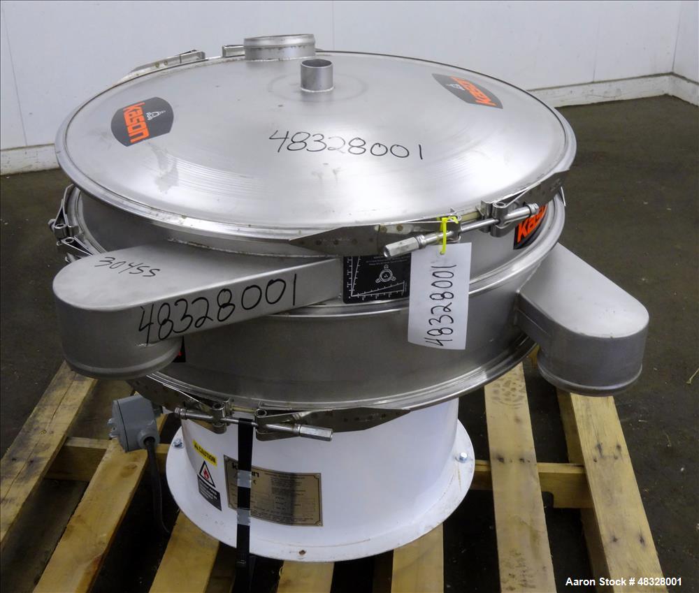 Used- Kason Screener, Model K30-1-SS, 304 Stainless Steel.