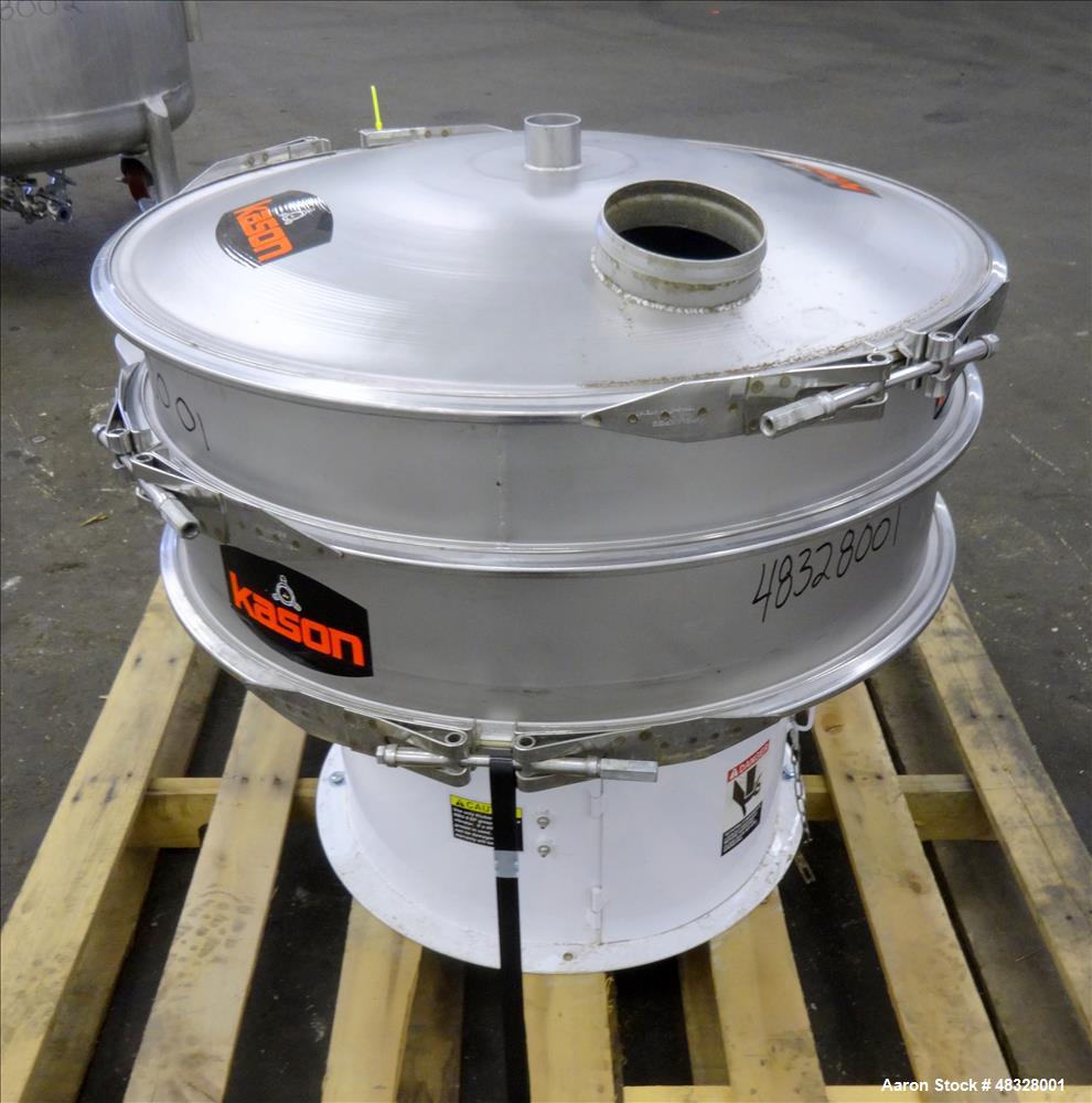Used Kason Screener, Model K30-1-SS, 304 Stainless Steel.