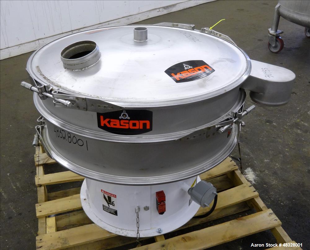 Used Kason Screener, Model K30-1-SS, 304 Stainless Steel.