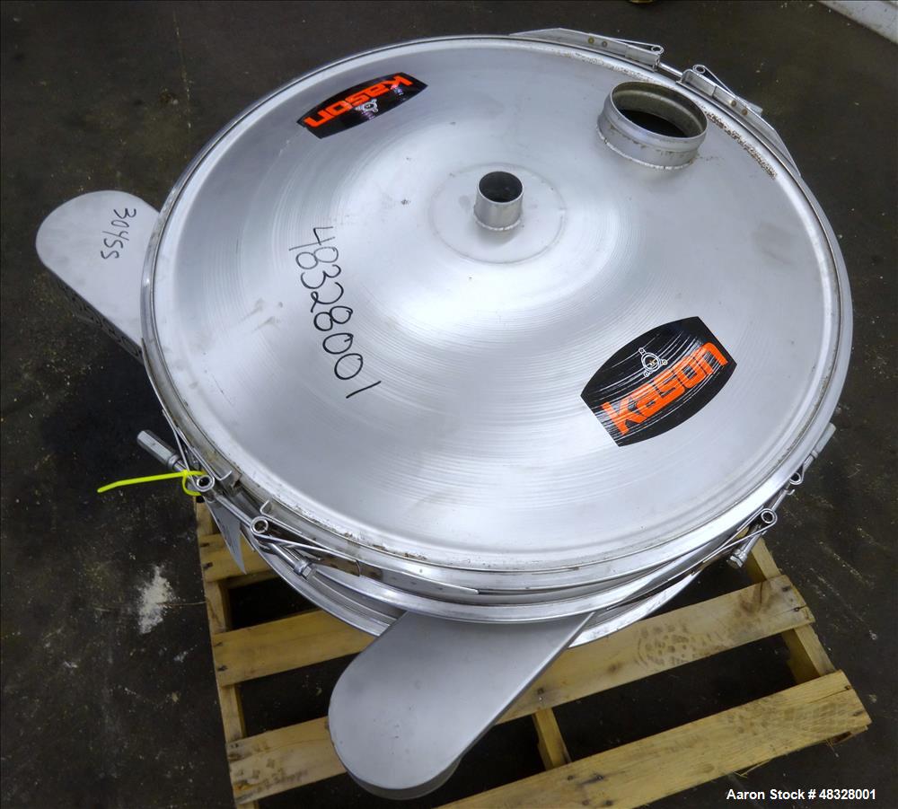Used Kason Screener, Model K30-1-SS, 304 Stainless Steel.