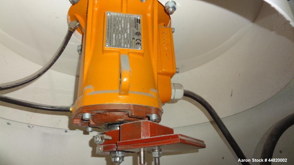 Used Kason Screener, Model K40-1-CS, 304 Stainless Steel. 40" Diameter, single deck, 2 separation. Stainless steel top cover. Driven by a 1/2hp, 3/60/230/460 volt, 1200 rpm motor. Mounted on a carbon...