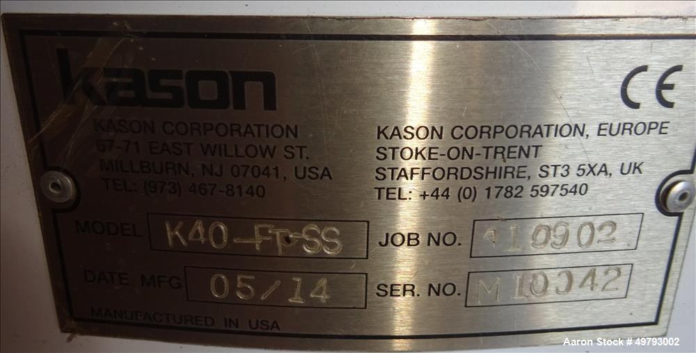 Used- Kason Flo-Thru Vibrating Screener, Model K40-FT-SS