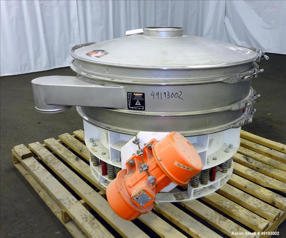 Unused- Kason VibroScreen Low Profile Screener, Model K48-1FT-SS, 48" Diameter,