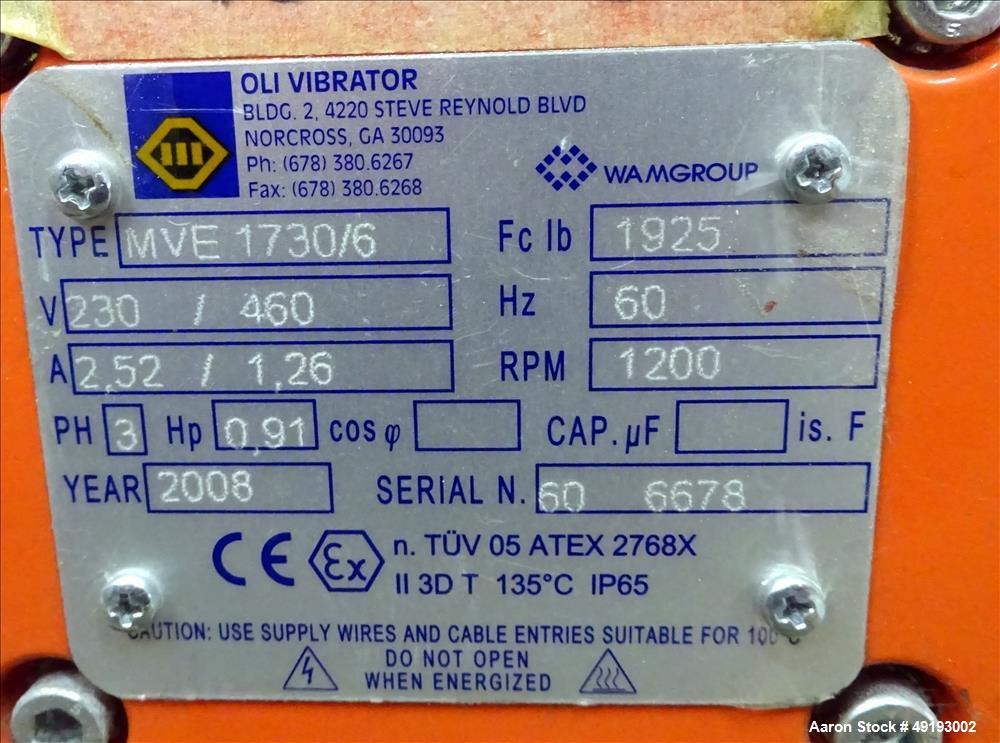 Unused- Kason VibroScreen Low Profile Screener, Model K48-1FT-SS, 48" Diameter,