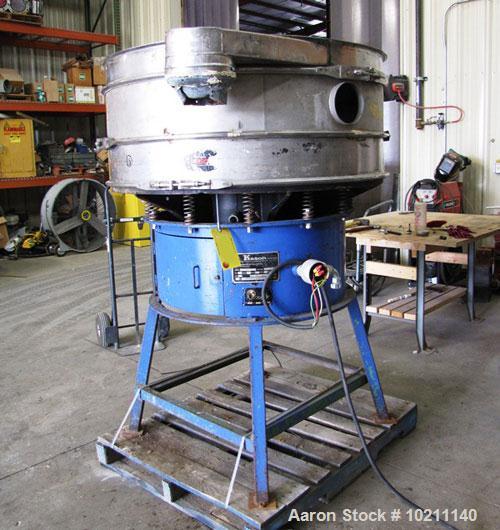 Used-Kason Screener, 48" Diameter, Model K48-1K-SS, stainless steel.Double deck, single separation.No top cover.Driven by a ...